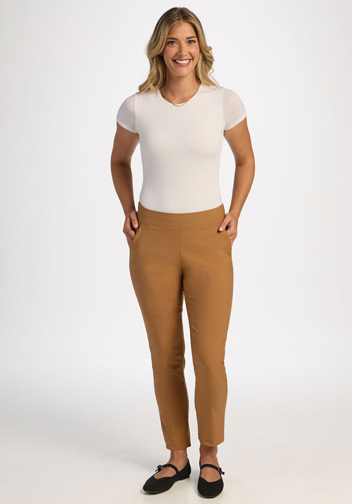 Nicole Ankle Pants - Saddleback