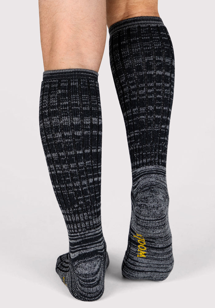 Mens Joey Mid Calf Socks - Dark Navy Marled
