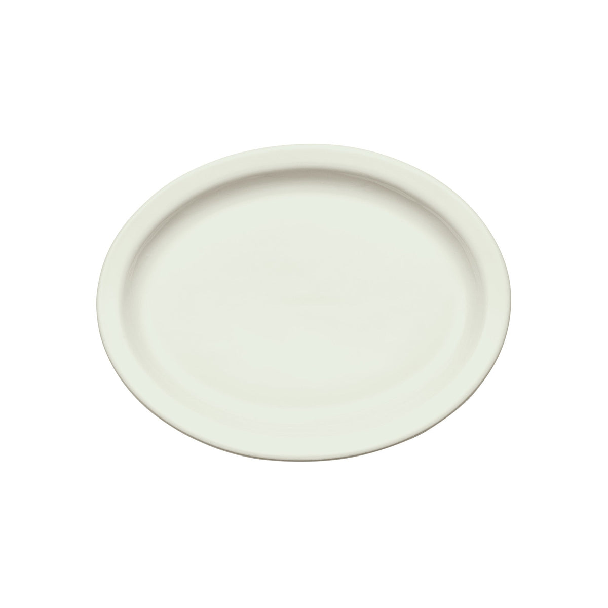 BPO-10NR-AW - Birkhall Porcelain Narrow Rim Oval Platter, 10"L x 8"W x 3/4"H - American White (24 Pieces/Case)