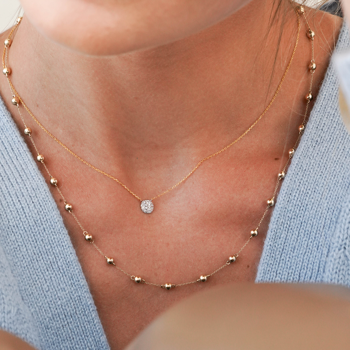 Lauren Joy Mini Disc Necklace