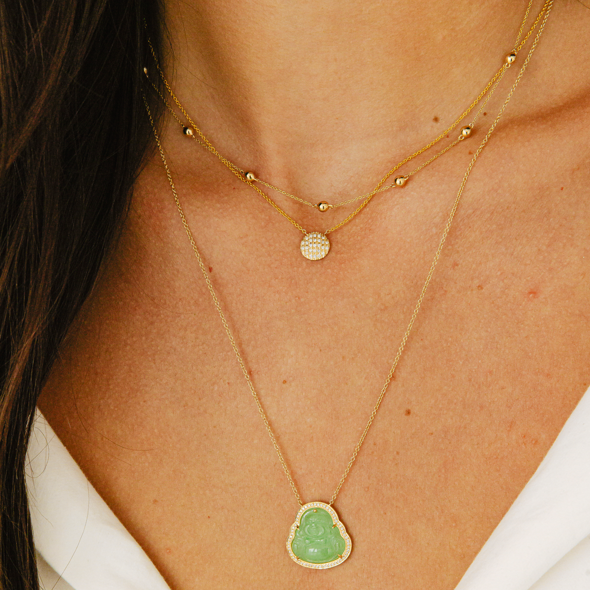 Lauren Joy Medium Disc Necklace