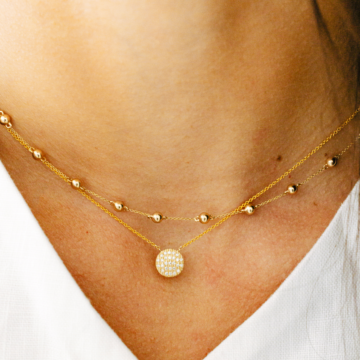 Lauren Joy Medium Disc Necklace