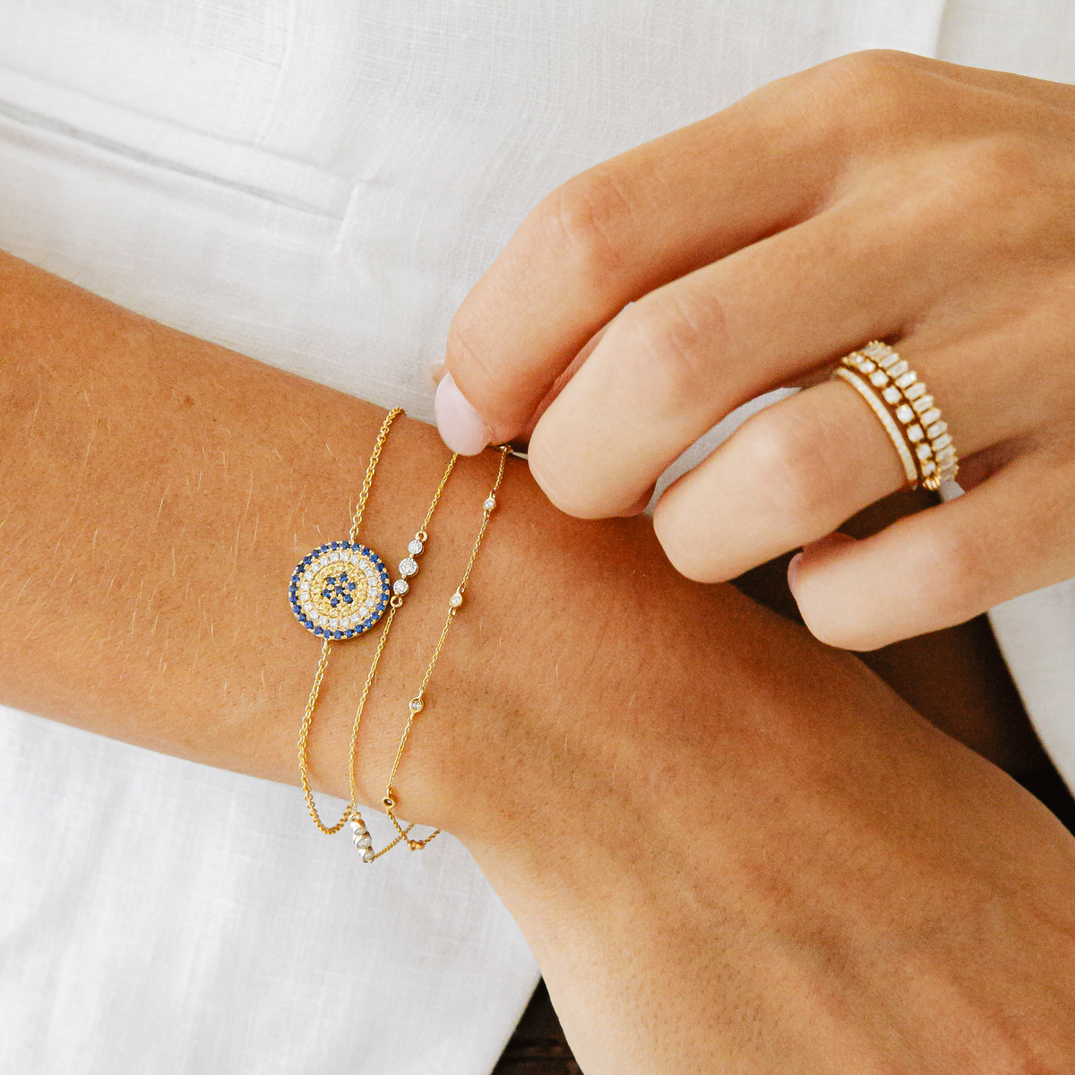 Lulu Jack Single Bezel Bracelet