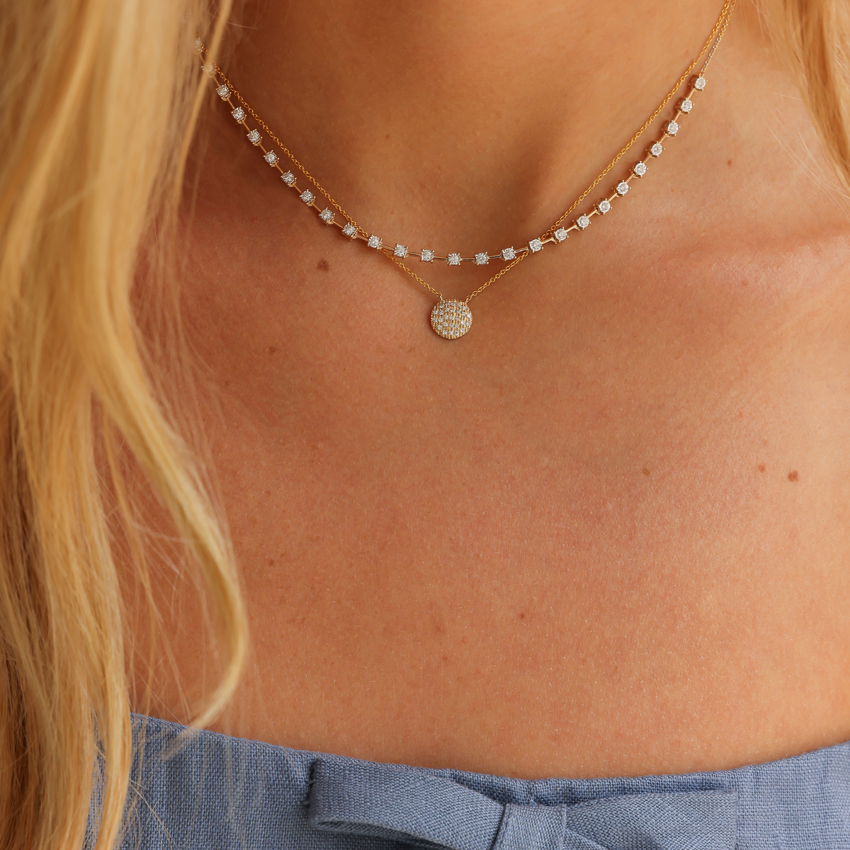 Lauren Joy Medium Disc Necklace