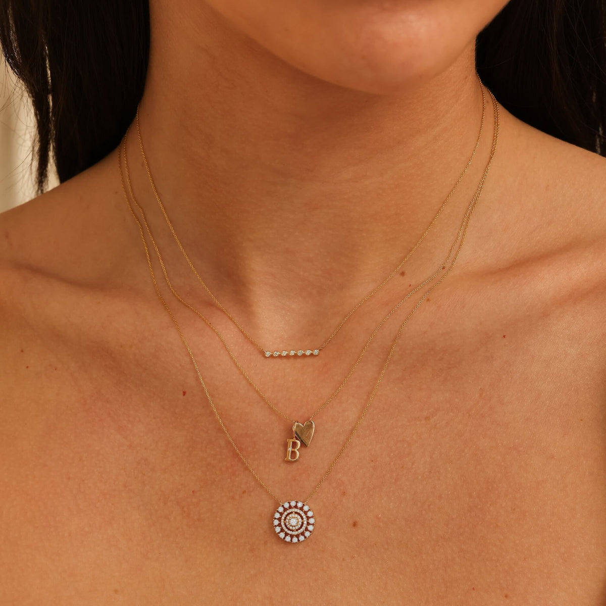 Lulu Jack Bezel Bar Necklace