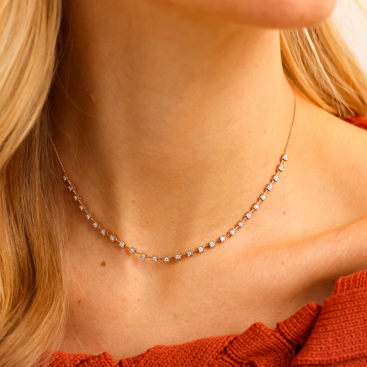 Ava Bea Interval Tennis Necklace