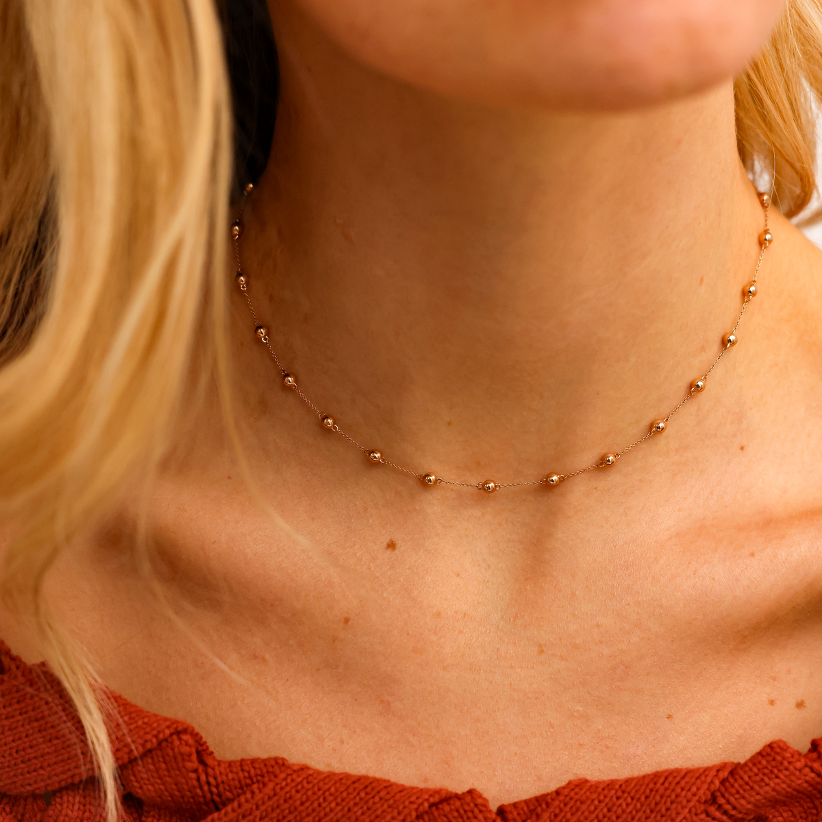 Poppy Rae Eternity Pebble Station Necklace