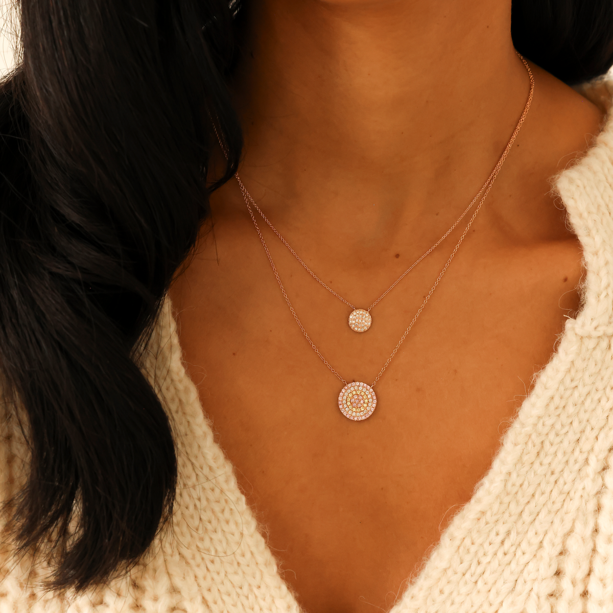 Lauren Joy Medium Disc Necklace