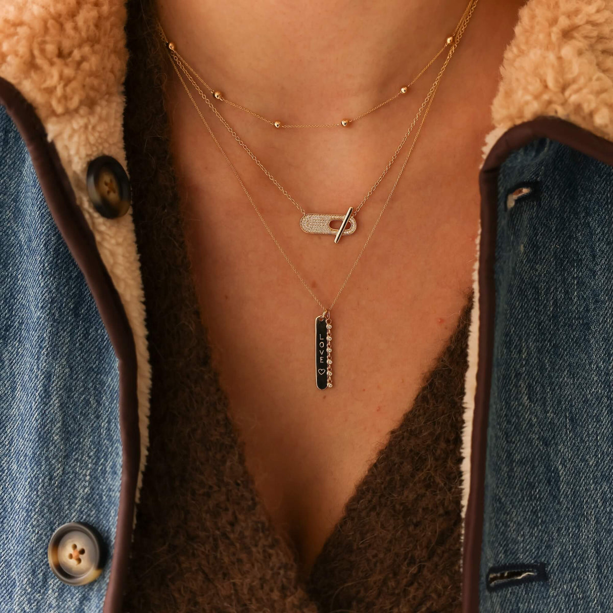Poppy Rae Pebble Station Necklace