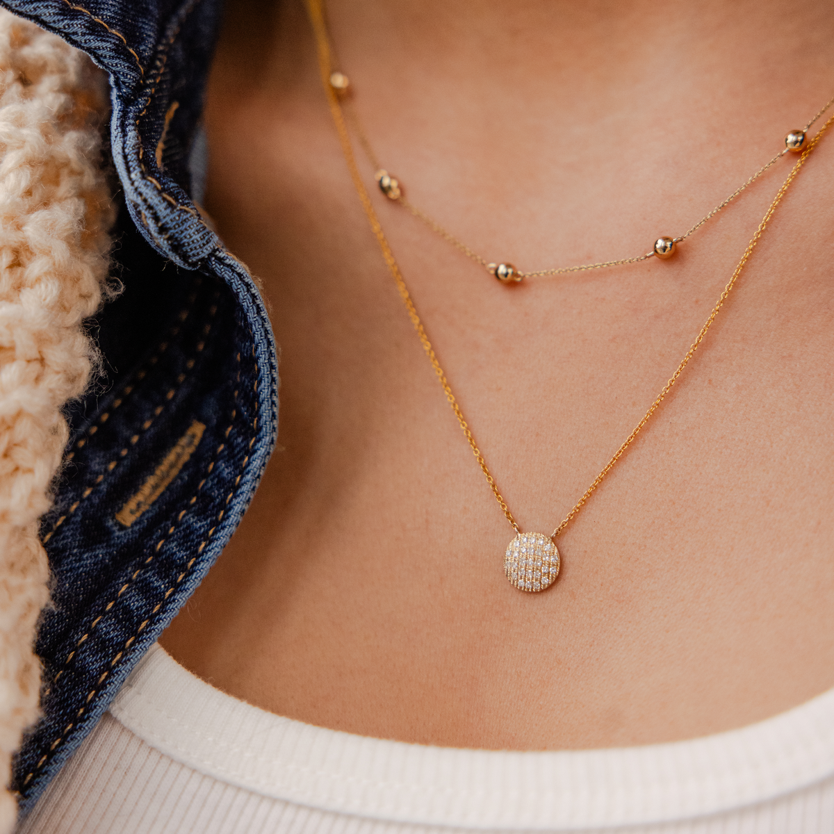 Lauren Joy Medium Disc Necklace