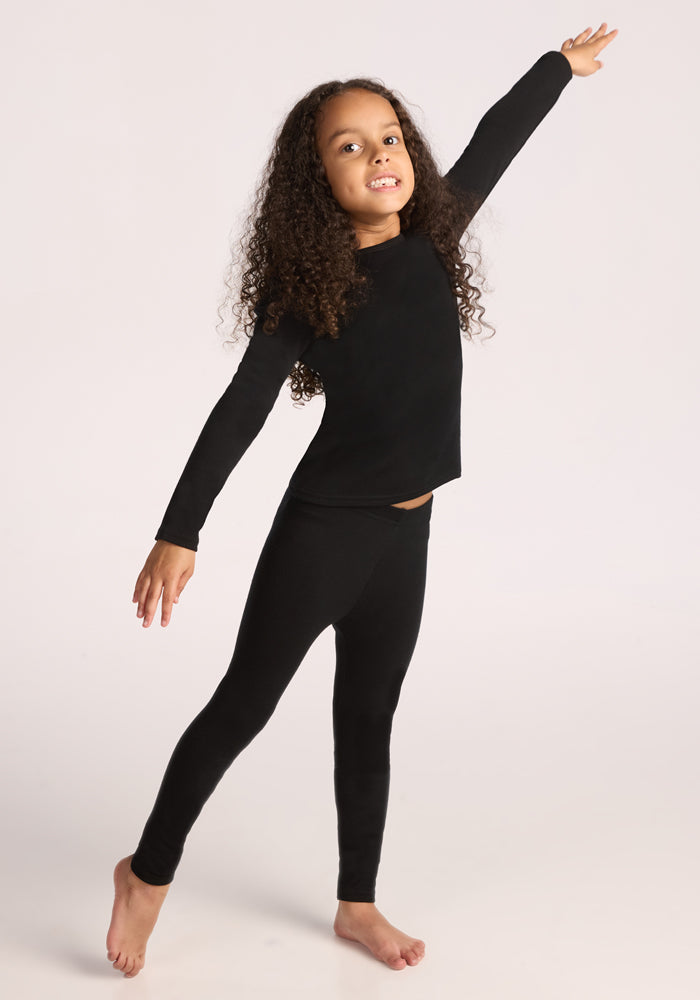 Kids Explorer Base Layer Bottoms - Black