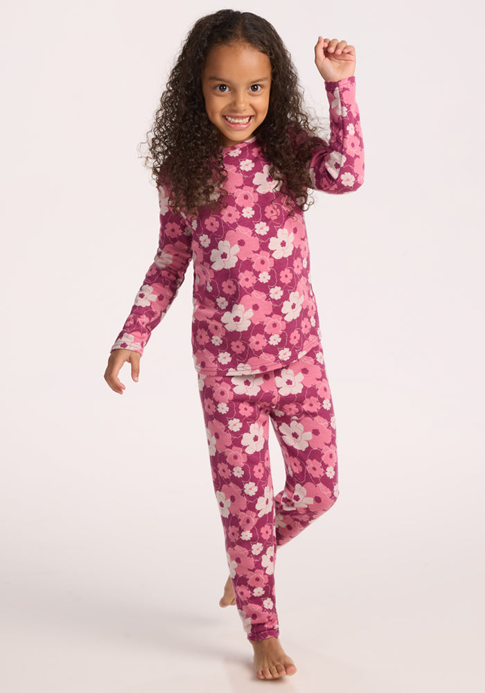 Kids Explorer Base Layer Bottoms - Rosie Posie
