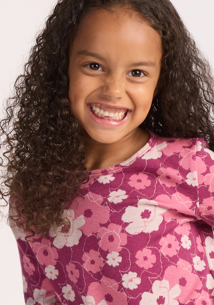 Kids Explorer Base Layer Top - Rosie Posie
