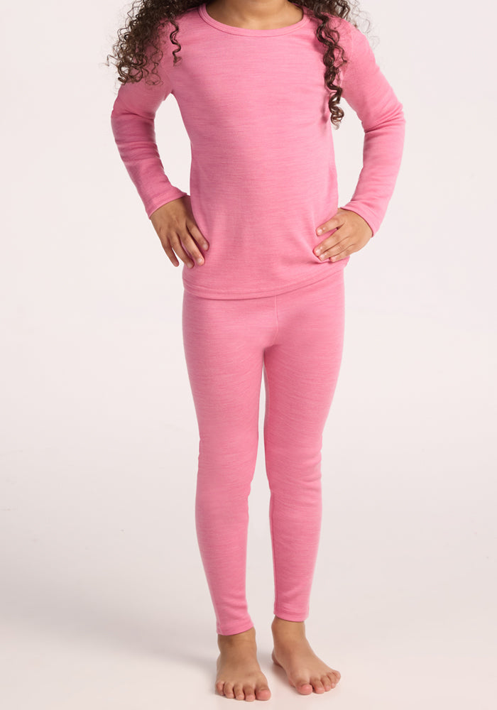 Kids Explorer Base Layer Bottoms - Pinky Promise