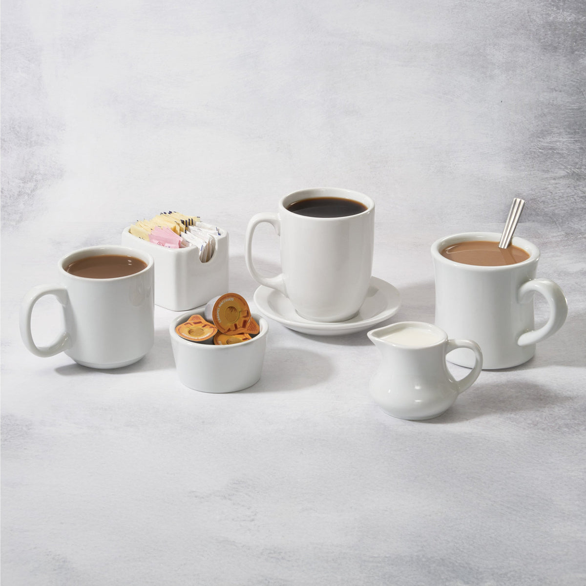 MMC-10 - Porcelain Stacking Mangula Mug, 10 oz - White (36 Pieces/Case)