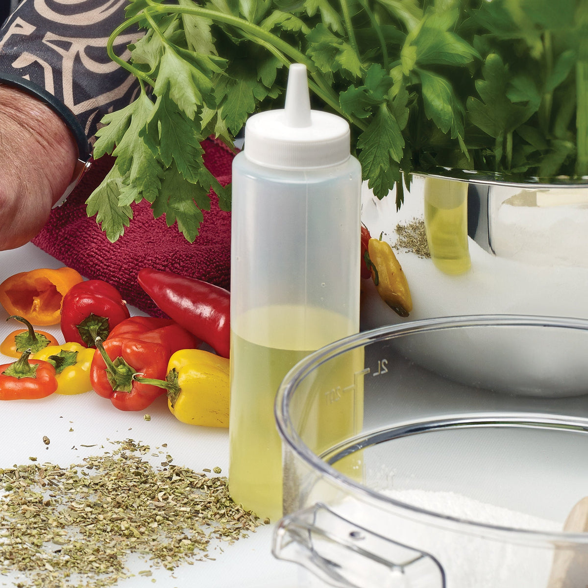 PSB-08C - Regular Squeeze Bottles - 8 oz, Clear