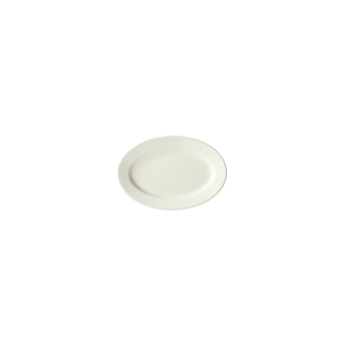 BPO-7-AW - Birkhall Porcelain Rolled Edge Platter, 7"L x 4-1/2"W x 3/4"H - American White (36 Pieces/Case)