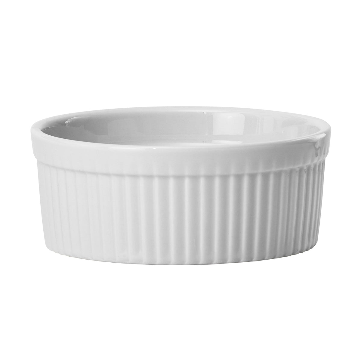 FRR-10 - Porcelain Fluted Ramekin, 10 oz - White (24 Pieces/Case)