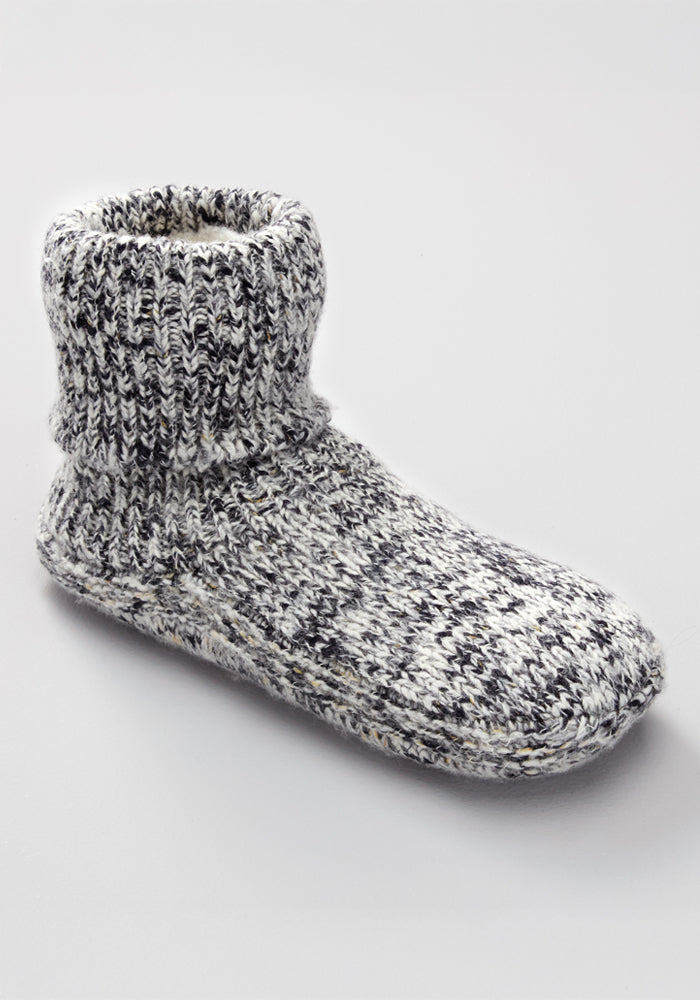 Men's Gripper Slipper Bootie - Speckled Stone