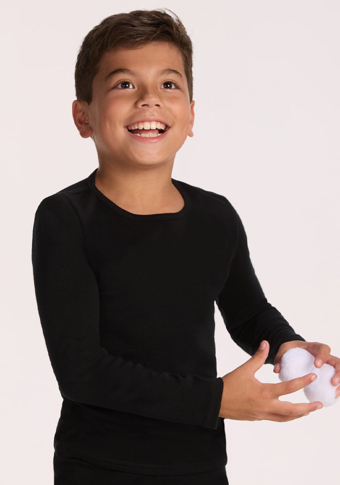 Kids Explorer Base Layer Top - Black