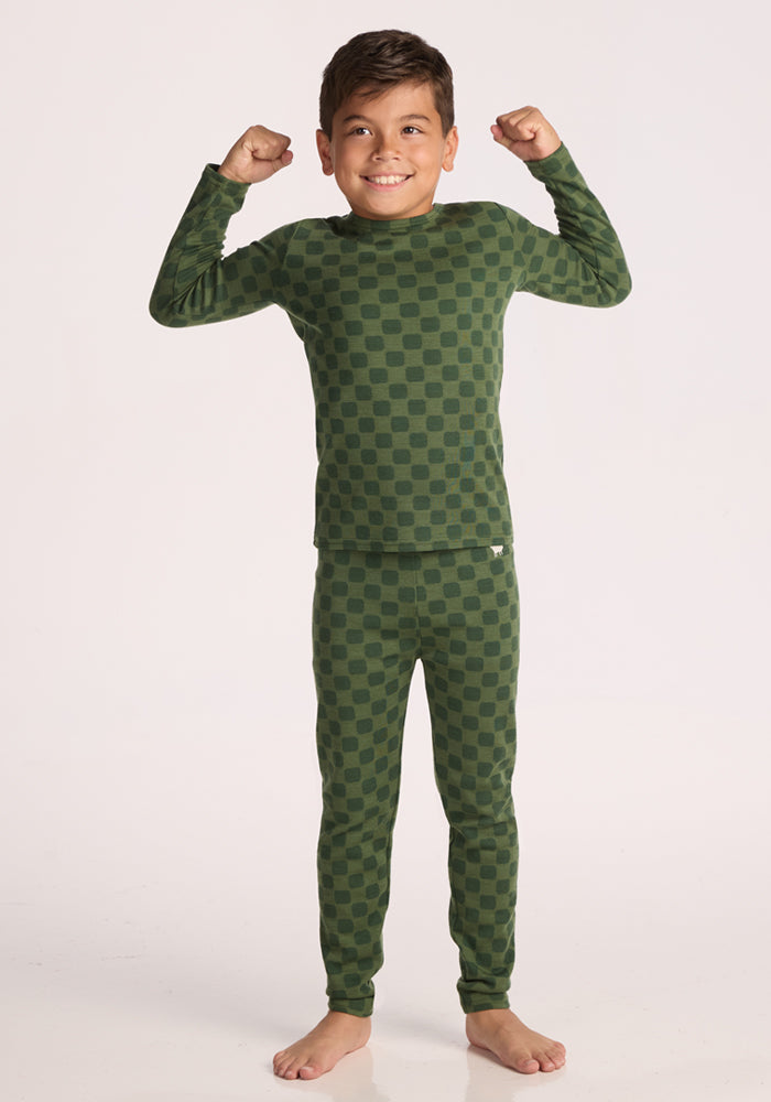 Kids Explorer Base Layer Bottoms - Frog Hop