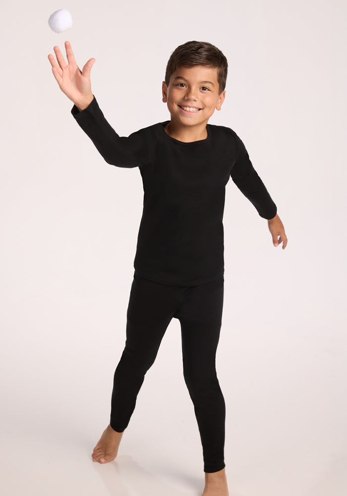 Kids Explorer Base Layer Top - Black