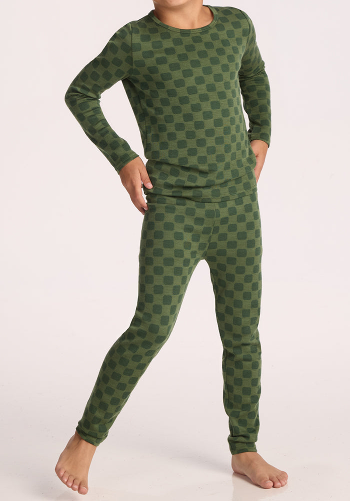 Kids Explorer Base Layer Bottoms - Frog Hop