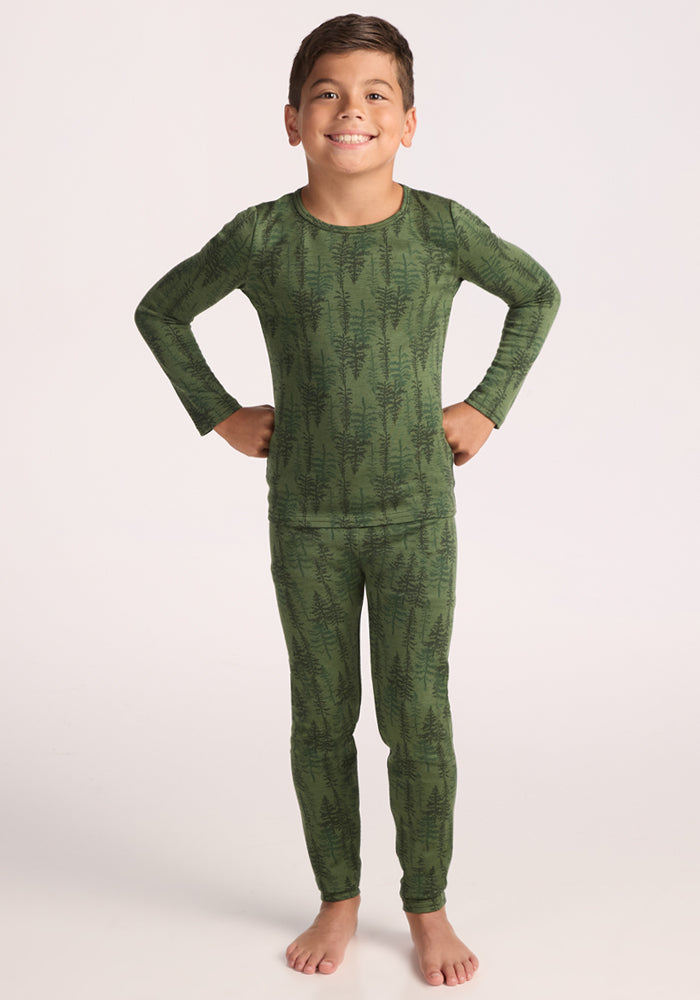 Kids Explorer Base Layer Bottoms - Forest Friends