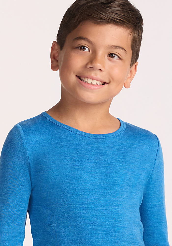 Kids Explorer Base Layer Top - Blue Razz