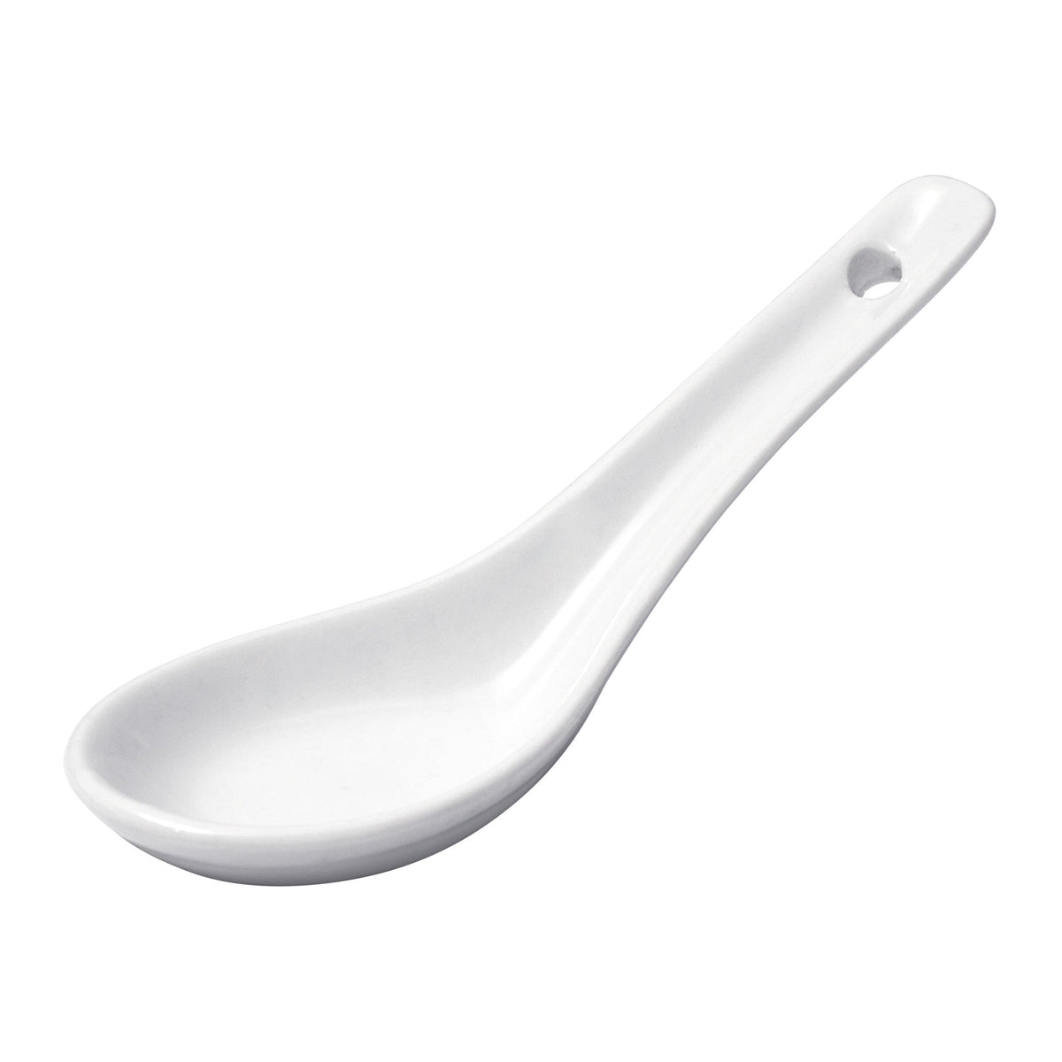 ASS-55 - Porcelain Soup Spoon, 5-1/2"L x 2"W x 1/2"H - White (72 Pieces/Case)