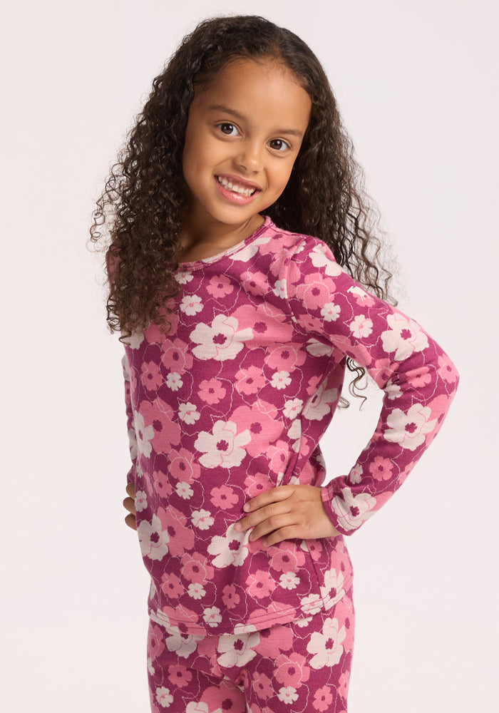 Kids Explorer Base Layer Top - Rosie Posie