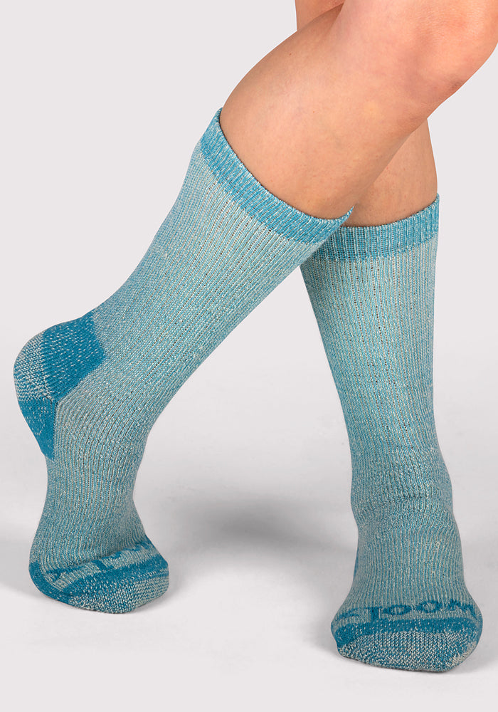 Womens Extreme Crew Socks - Real Teal