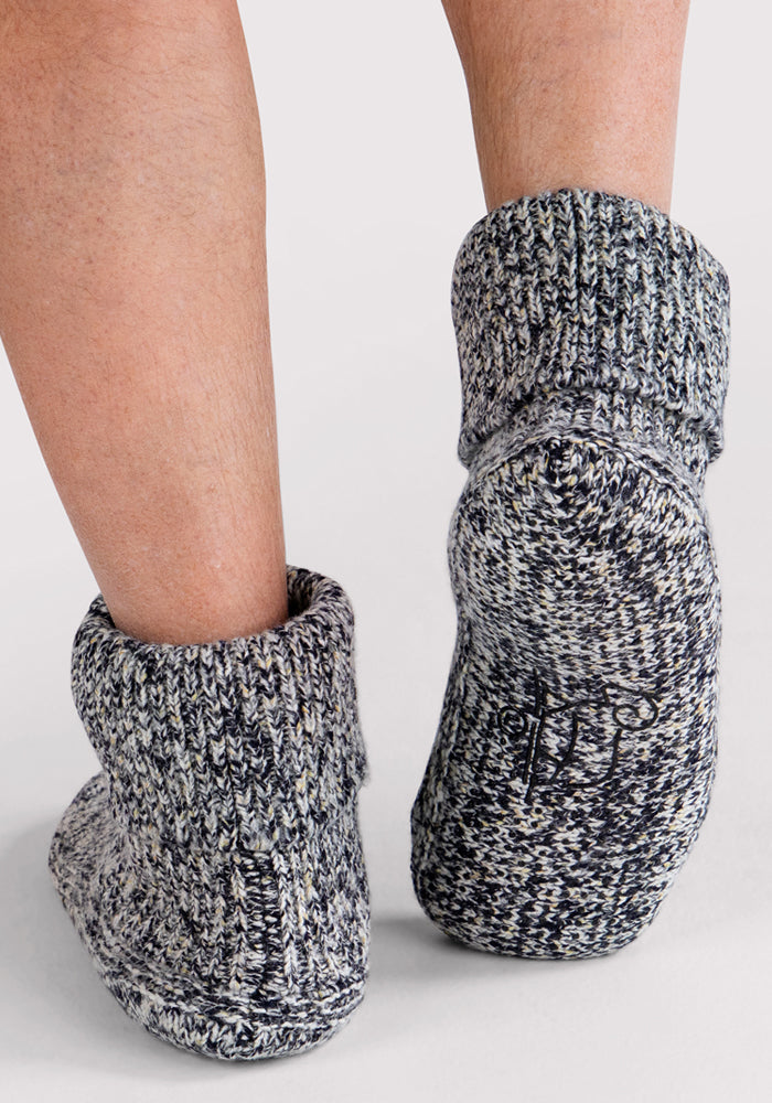 Men's Gripper Slipper Bootie - Speckled Stone