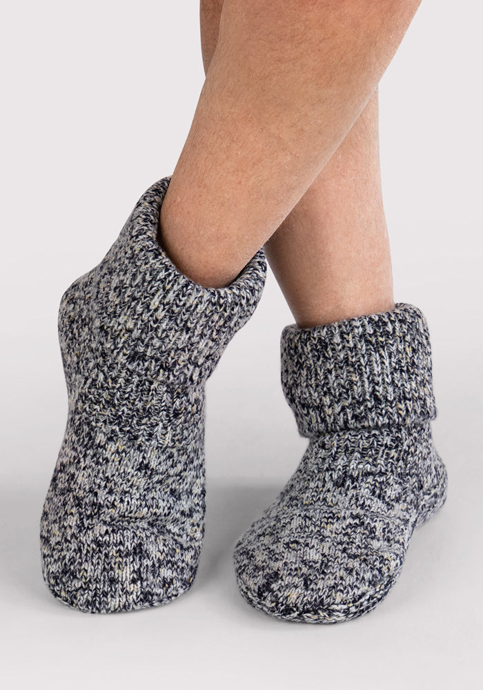 Men's Gripper Slipper Bootie - Speckled Stone