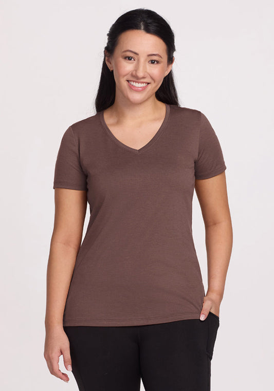 Junie V Neck - Peppercorn