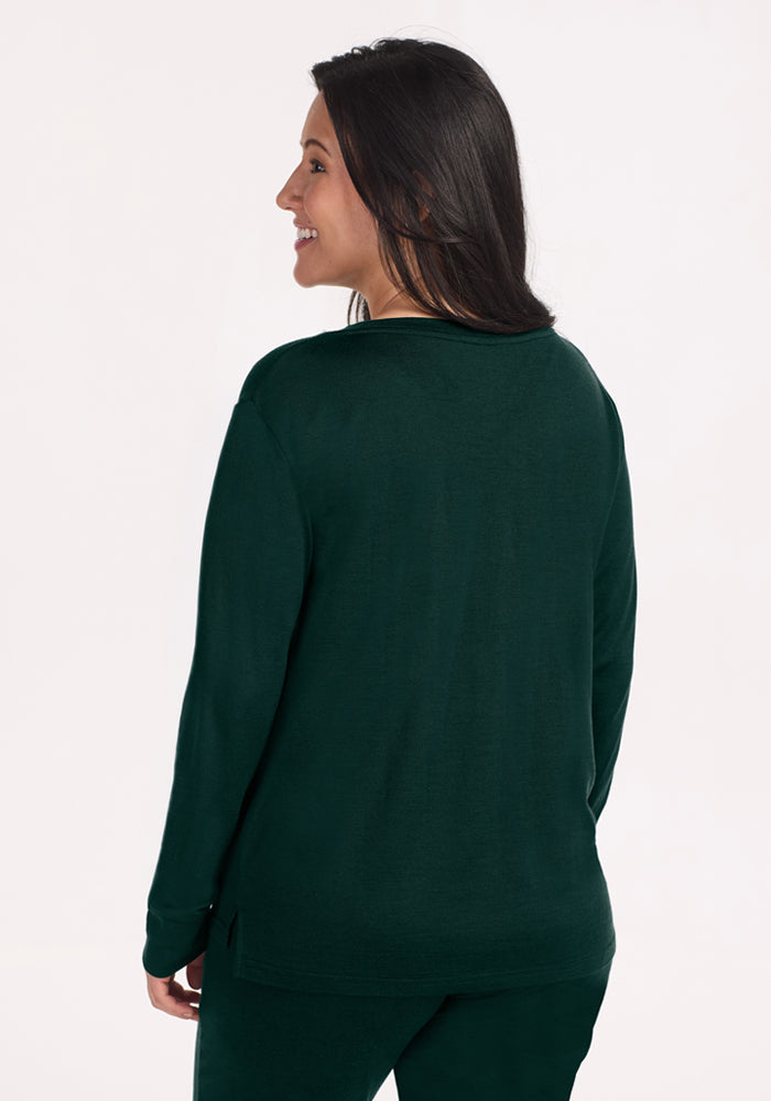 Ashlie Lounge Top - Deep Pine
