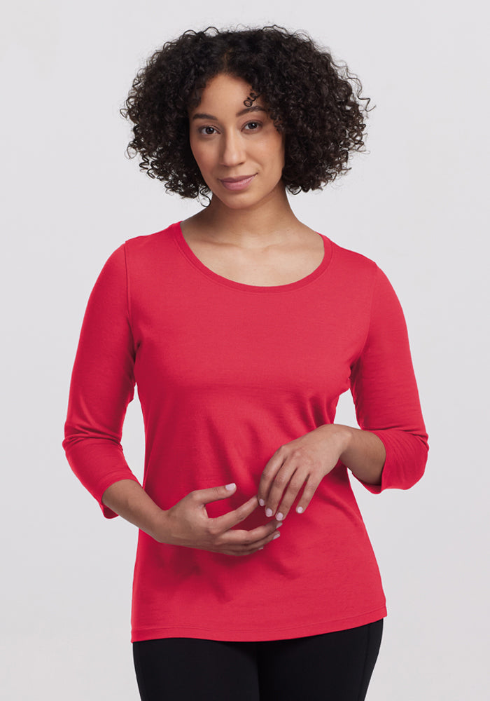 Jenny 3/4 Sleeve Crew Neck