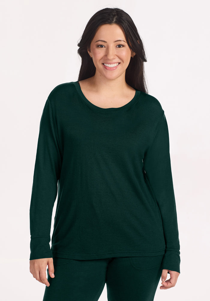 Ashlie Lounge Top - Deep Pine