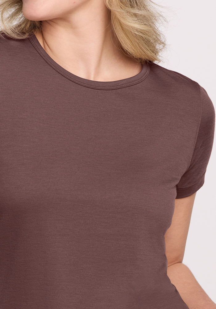 Liza Crew Neck Tee - Peppercorn