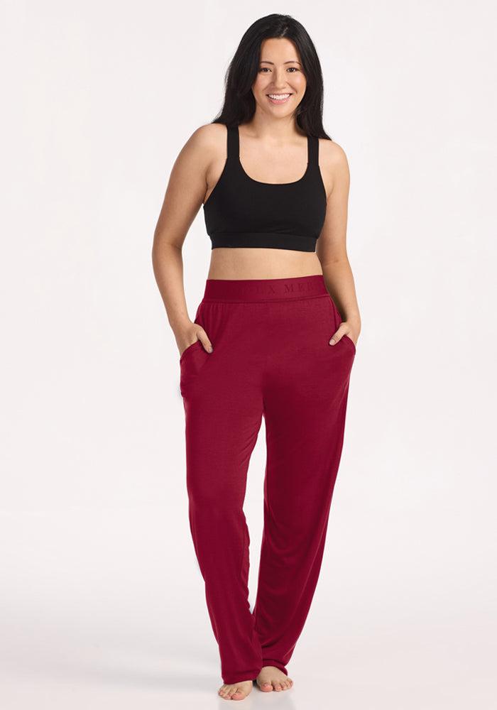 Maya Lounge Pants - Beet Red
