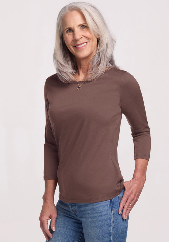 Jenny 3/4 Sleeve Crew Neck
