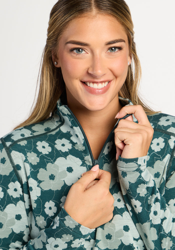Emi 1/4 Zip - Coastal Wildflower
