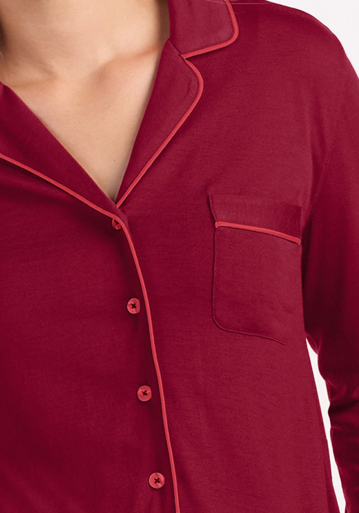 Harper FeatherTouch® Pajama Set - Beet Red
