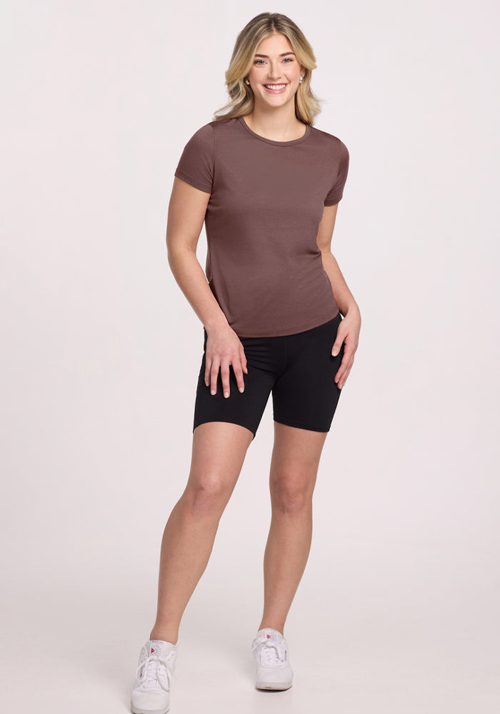 Liza Crew Neck Tee - Peppercorn