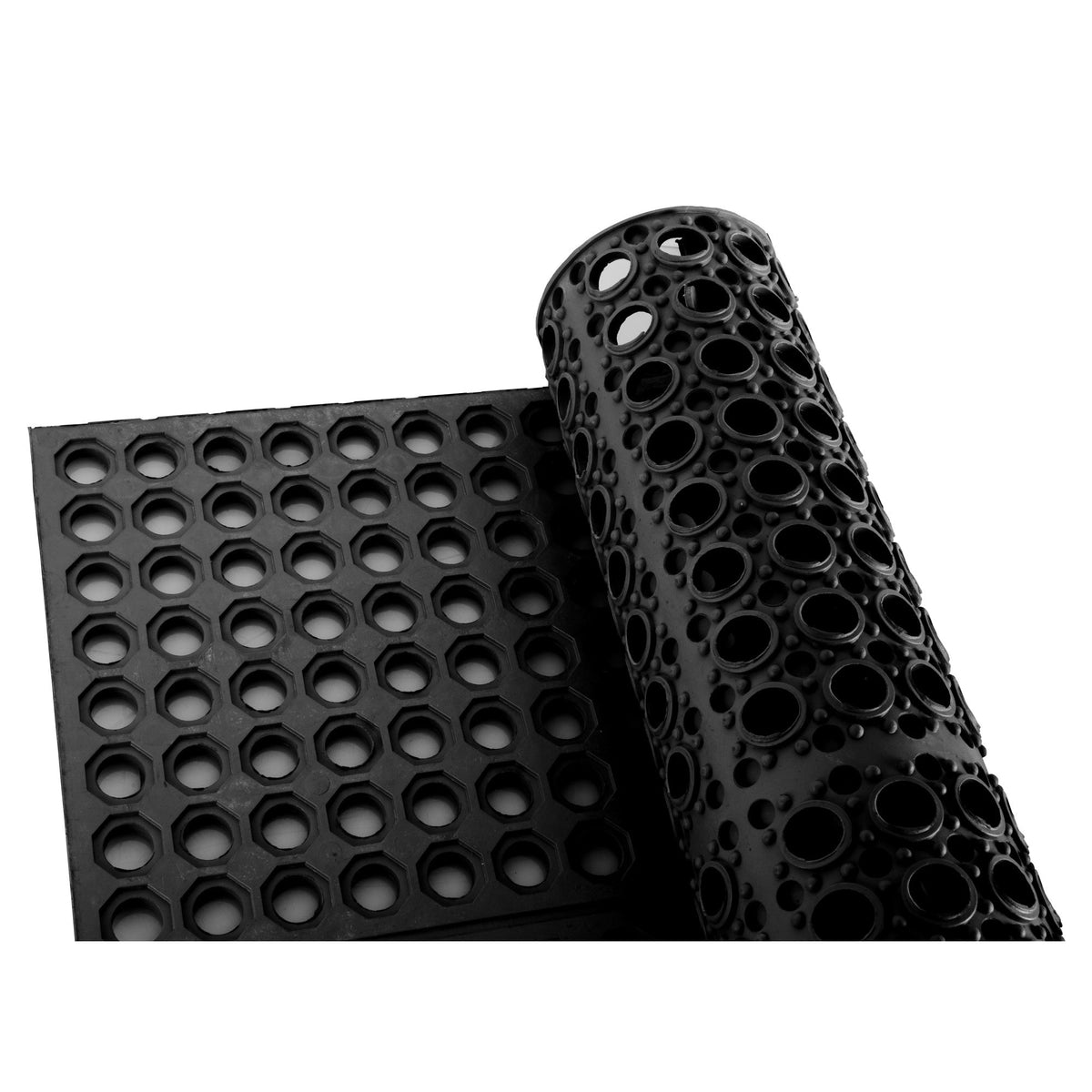 RBM-35K-R - Rubber Floor Mats, Beveled Edge - Black, Rolled