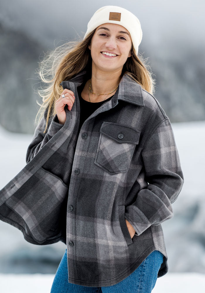 Sawyer Shacket - Volcanic Ash Plaid