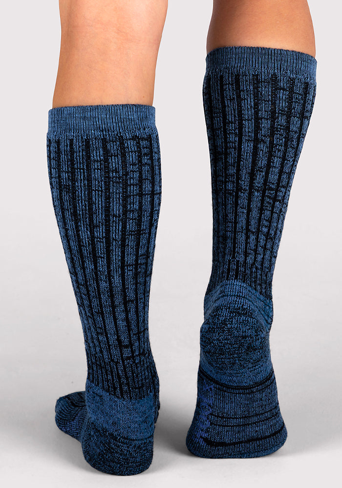 Womens Joey Mid Calf Socks - Steel Blue