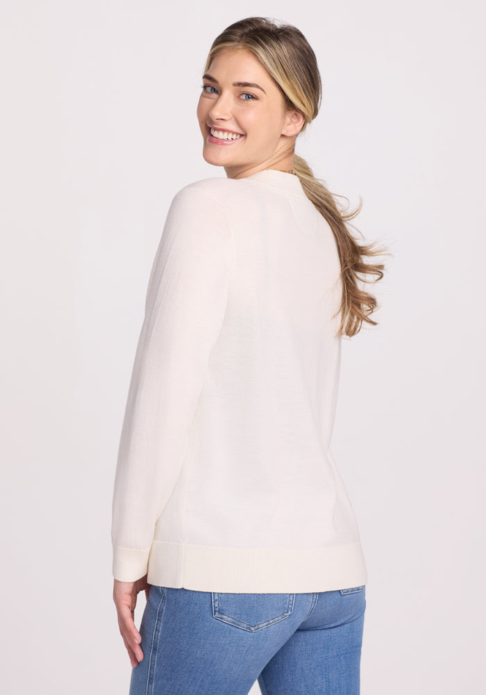 Gia Sweater - Dewdrop Pearl