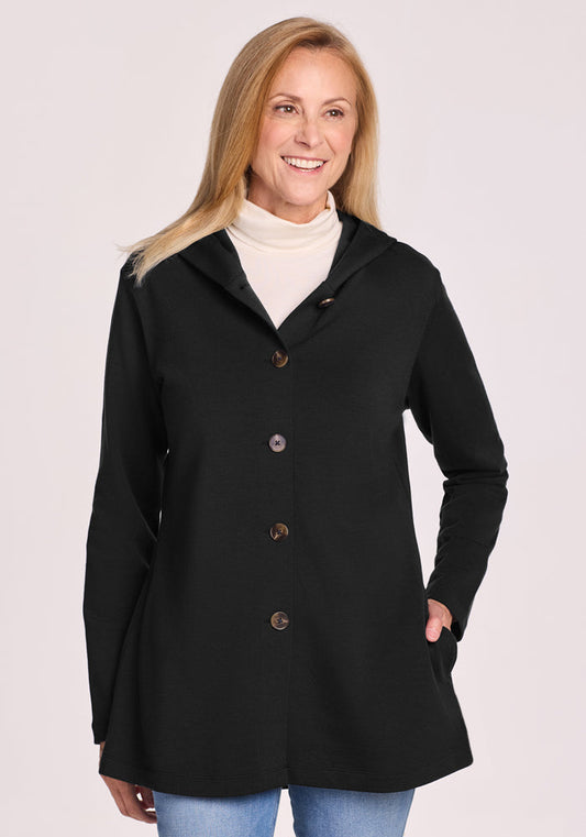 Edna Hooded Cardigan - Black