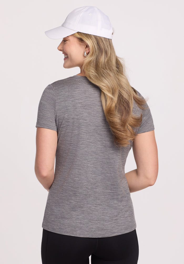 Junie V Neck - Graphite Heather